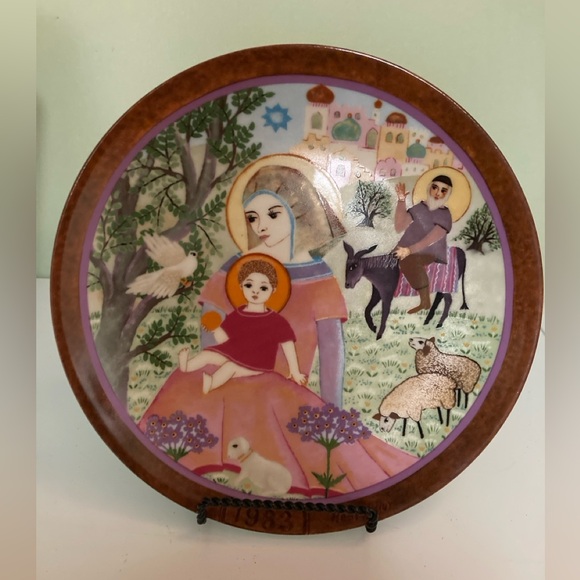 Bavaria plate. Christian Other - Vintage Bavaria Plate Christian Multicolored 1983 5th In Series von Hedi Keller